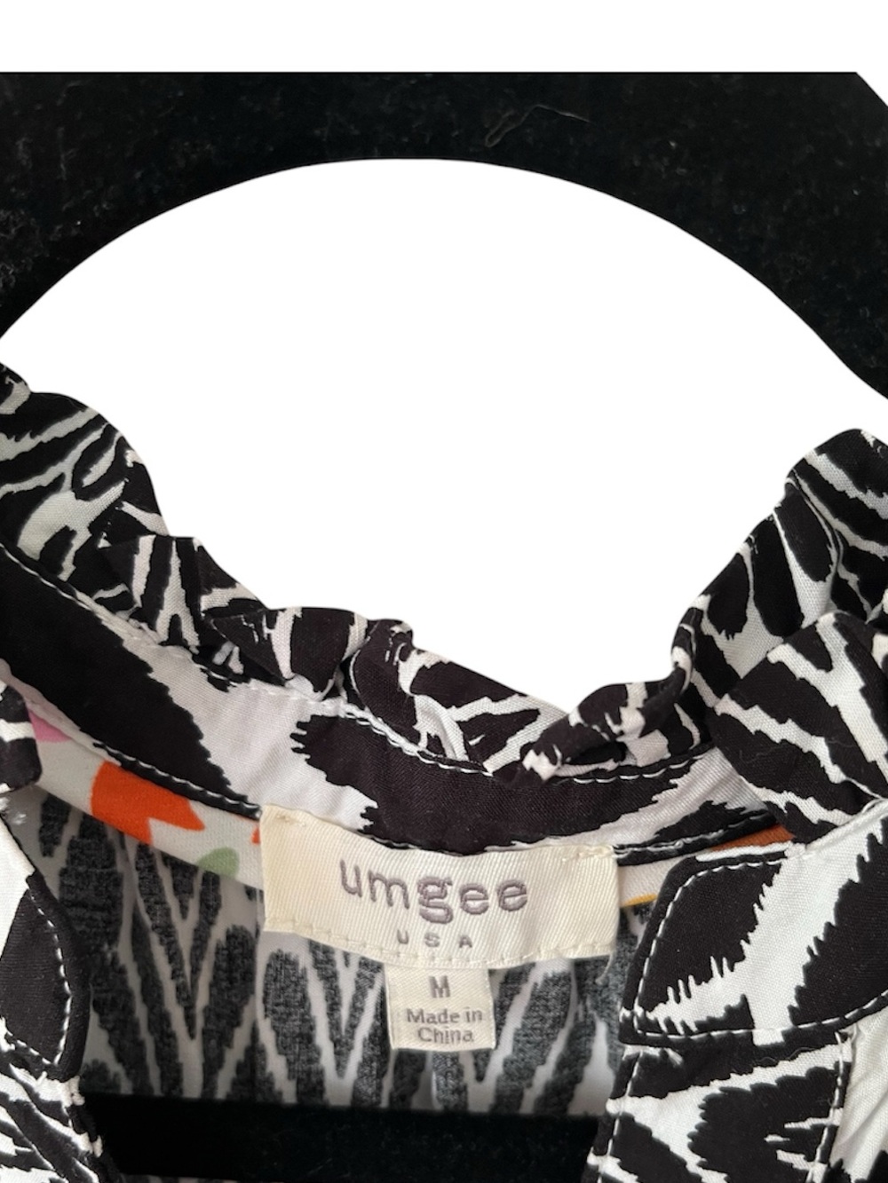 UMGEE Black & White Patterned Women’s Dress, Midi/Maxi length, EUC, Size Medium - Picture 5 of 10
